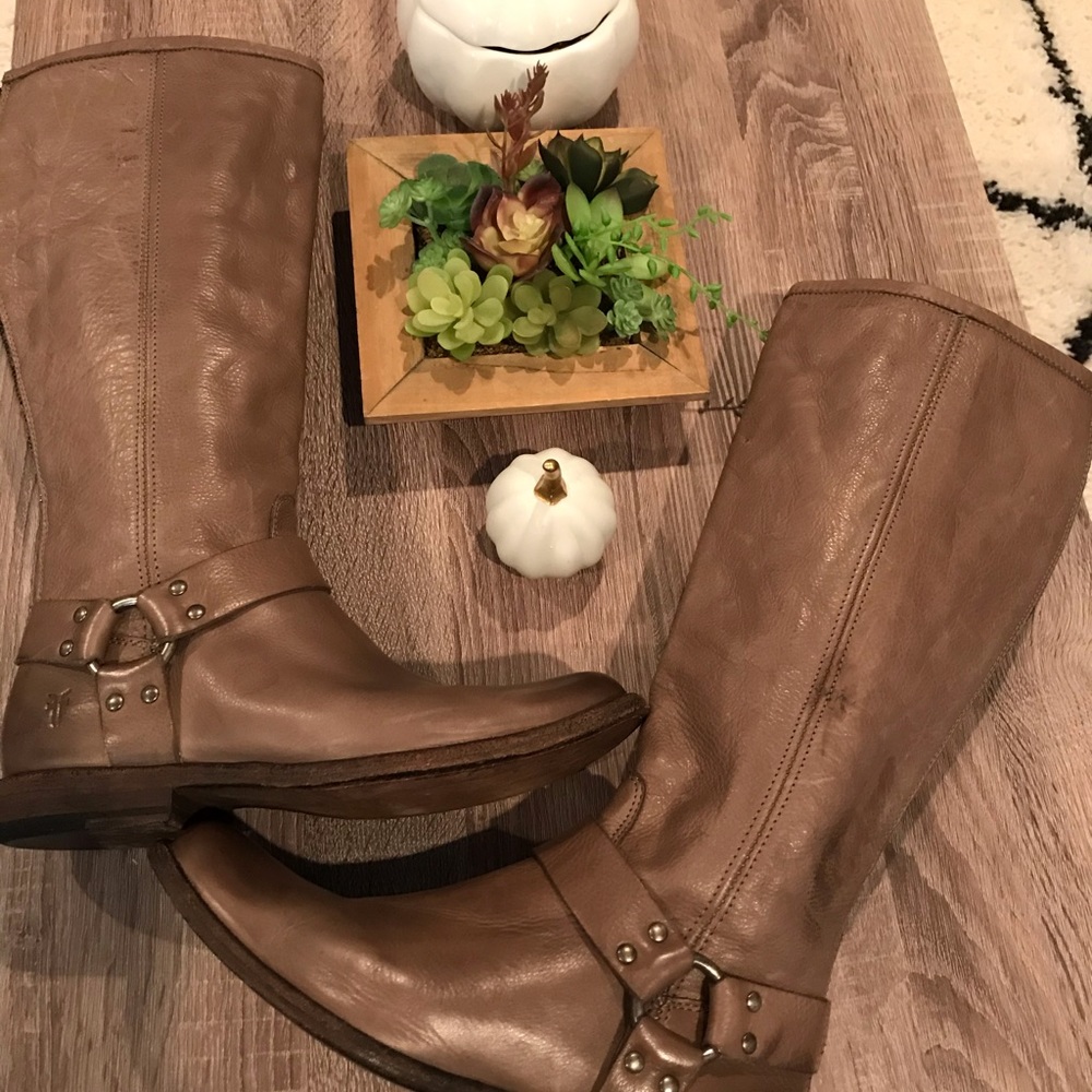 Frye Grey Ridding Boots 8.5 - Picture 2 of 8